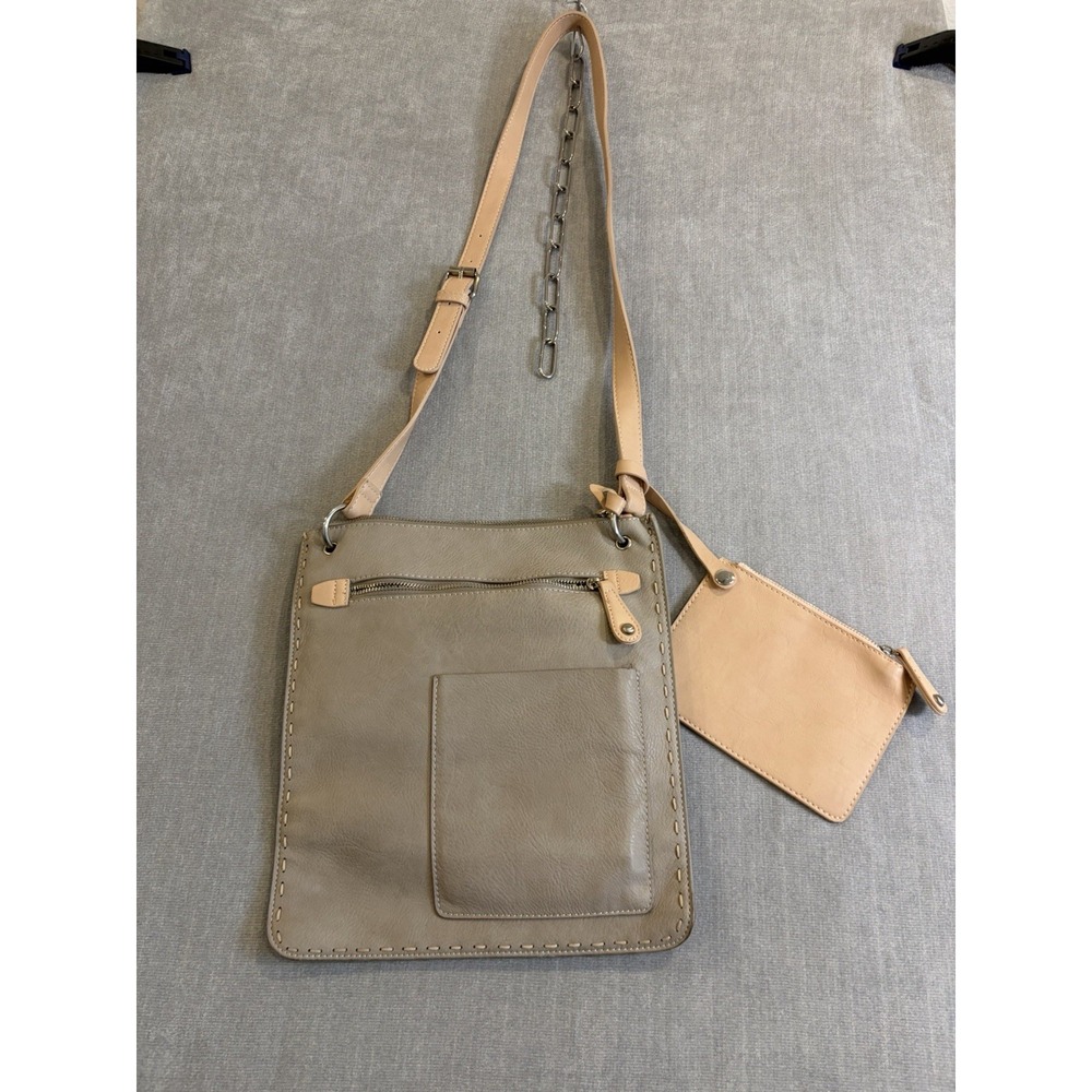 Shiraleah Taupe Crossbody Purse Womens Bag W/ Tan Accents